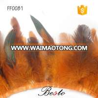 Wholesale plume fringe cheap natural rooster feather trims