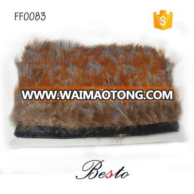 Wholesale plume fringe cheap price ringneck pheasant feather trimmings